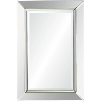 Signature Home Collection 35" Clear Sleek Framed Rectangular Wall Mirror