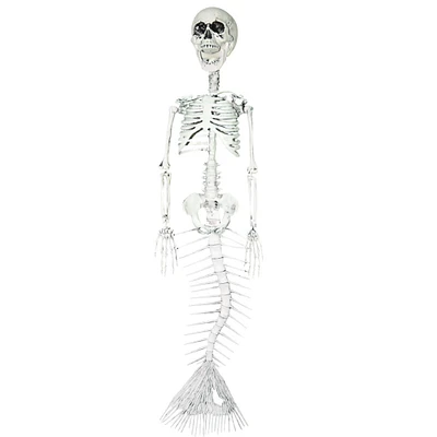 The Costume Center 29.5'' White and Black Mermaid Skeleton Halloween Prop