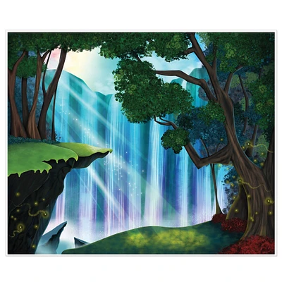 Party Central Pack of 6 Blue and Green Shimmering Fantasy Waterfall Wall Decors 72"