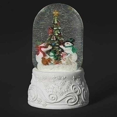 Roman 7.75" LED Lighted Snowmen Musical Christmas Snow Globe