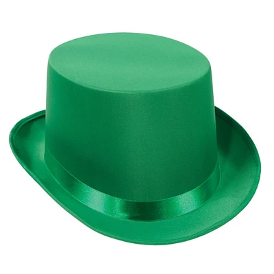 Beistle Pack of 6 Green Ribbon Sleek St. Patrick's Day Top Hat Costume Accessories - One Size