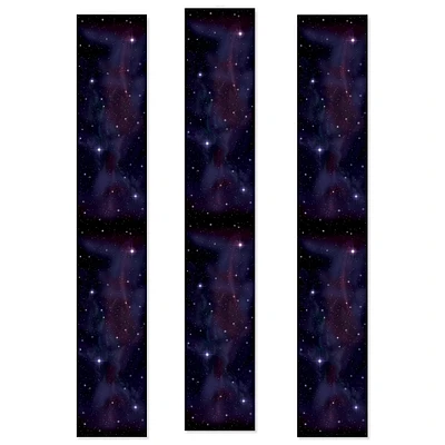 Party Central Club Pack of 12 Black and Purple Starry Night Constellation Party Panels Hanging Decorations 72