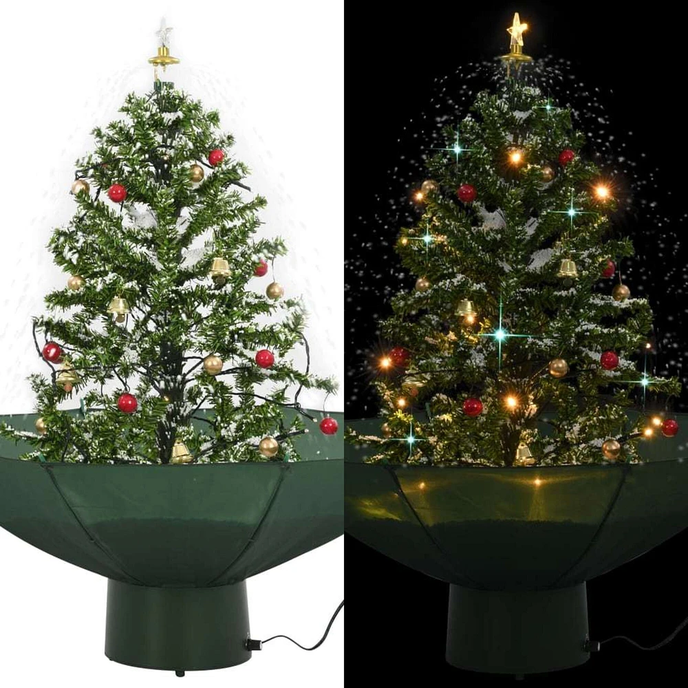 Snowing Christmas Tree with Umbrella Base 2 ft