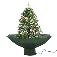 Snowing Christmas Tree with Umbrella Base 2 ft