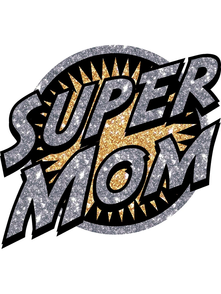 Super Mom Hero Heat Transfer Iron On Patch Costume Accessory