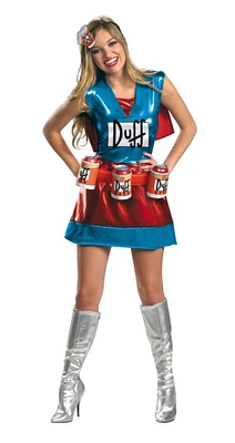 The Costume Center Red and Blue Simpsons Duffwoman Adult Halloween Costume - Small