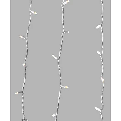 DLIG 240 Cool White LED Wide Angle Christmas Hanging Drops String Lights - 8 ft White Wire