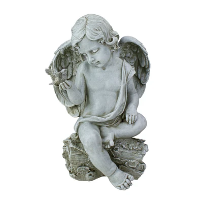 Roman 12" Joseph's Studio Cherub Angel with Dove Outdoor Garden Figure