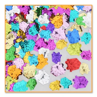 Beistle Pack of 6 Multicolor Gift Box Birthday Confetti Bags 0.5 Oz
