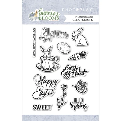 Photoplay Photopolymer Clear Stamps-Bunnies & Blooms