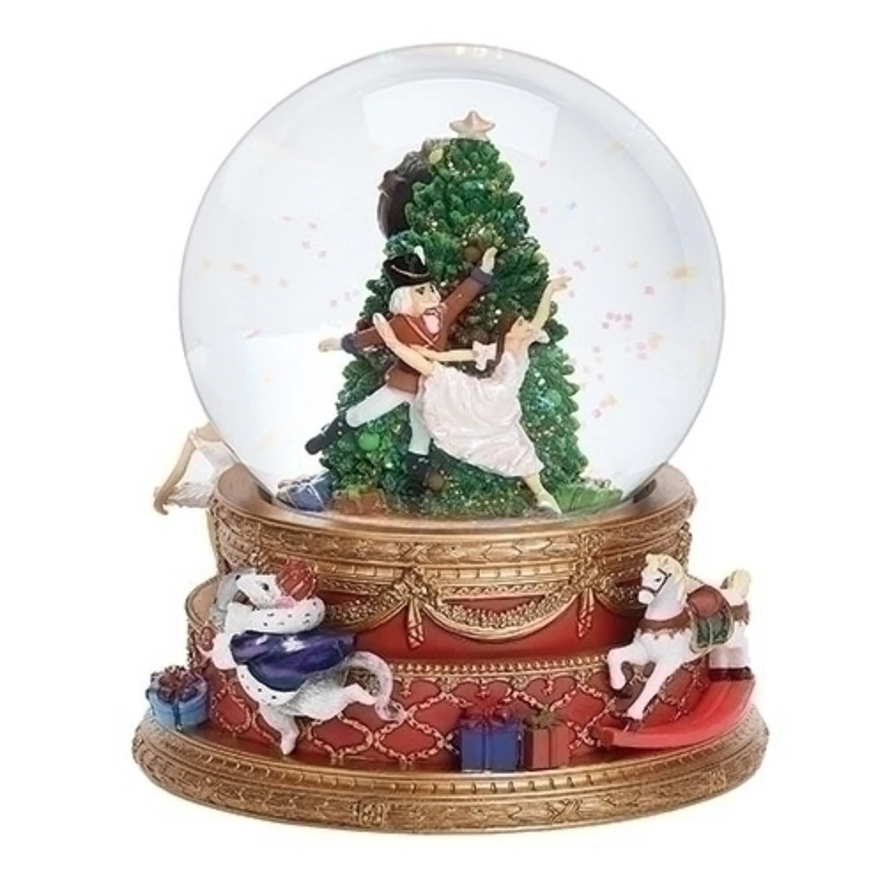 Roman 6.75" Nutcracker Christmas Musical Snow Globe