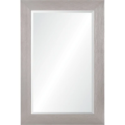 Signature Home Collection 36" Silver and Clear Rectangular Beveled Framed Wall Mirror