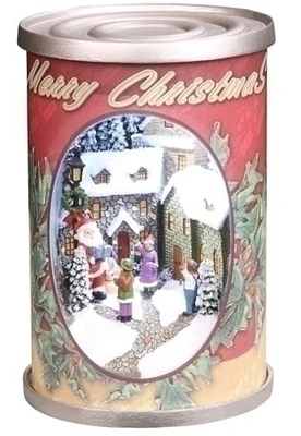 Roman 5" Red and White Retro Santa Claus Christmas Can Tabletop Decor