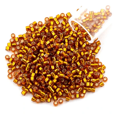 Miyuki Delica Seed Bead 11/0 Silver Lined Amber
