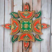 Diwali Rangoli Set Plate Decorative Pooja Rangoli Set Indian Traditional Rangoli Set Multicolor Rangoli Set Diwali Decoration Home Decor Wedding Favor