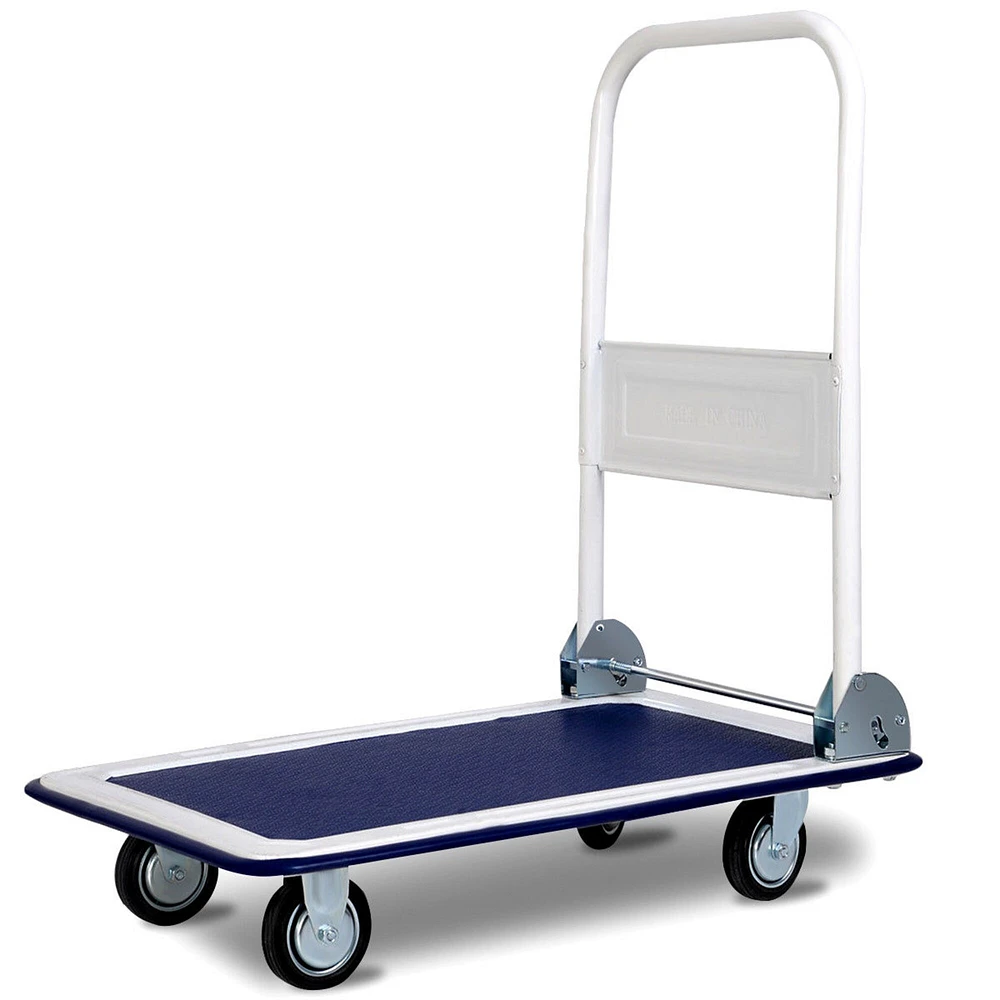 Costway 330lbs Platform Cart Dolly Foldable Push Hand iron