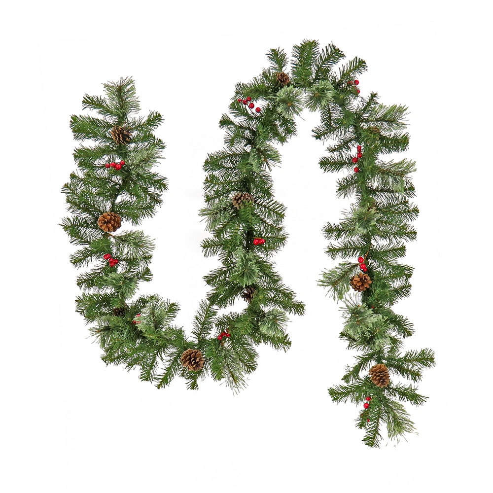 National Tree Company 9 ft. Evergreen and Cashmere Tips Garland