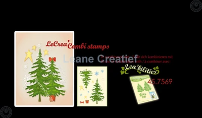Leane Creatief LeCreaDesign Combi Clear Stamp Christmas Trees