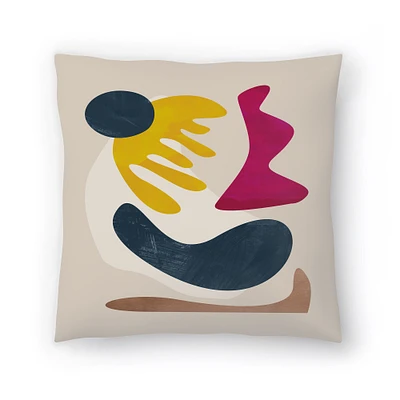 Abstract Shapes Mid by Pop Monica Throw Pillow - Americanflat