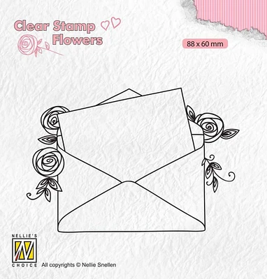 Nellie's Choice Clear Stamps Flowers Love Letter