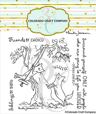 Colorado Craft Company Clear Stamps 4"X4"-Lift You Higher Cats-By Anita Jeram