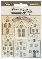 Stamperia Decorative Chips 5.5"X5.5"-Cozy House