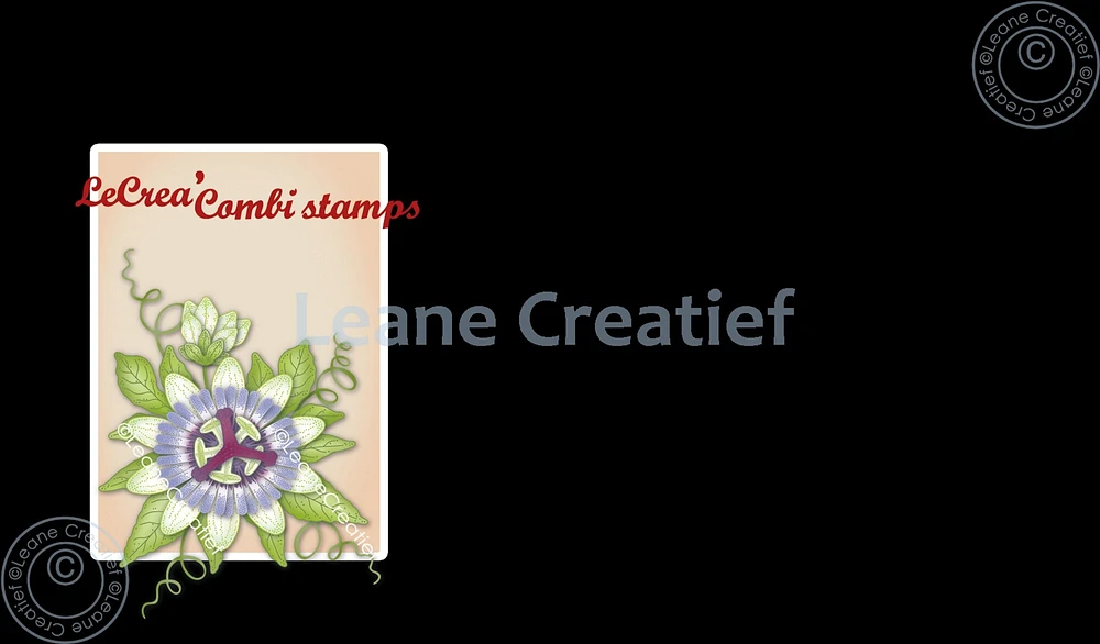 Leane Creatief Lecreadesign Deco Clear Stamp Passion Flower 3D