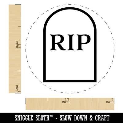 Tombstone RIP Halloween Self-Inking Rubber Stamp for Stamping Crafting Planners
