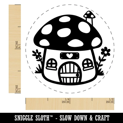 Cute Mushroom Gnome Home Self-Inking Rubber Stamp for Stamping Crafting Planners