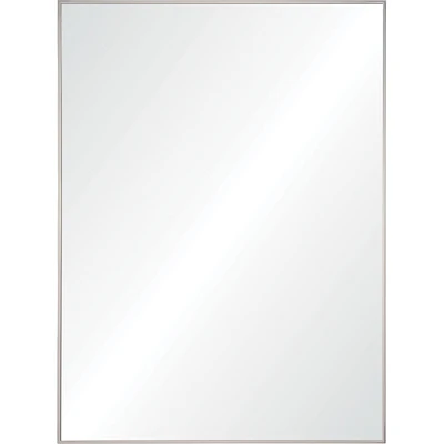 Signature Home Collection 40" Stainless Steel Framed Rectangular Wall Mirror