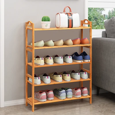 5-Tier Bamboo FreeStanding Shoe Rack