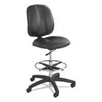 Safco Apprentice II Extended-Height Chair, 32" Seat Height, Supports up to 250 lbs., Black Seat/Black Back, Black Base