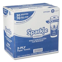 Sparkle Sparkle ps Perforated Paper Towels, 2-Ply, 11x8 4/5, White,70 Sheets,30 Rolls/Ct