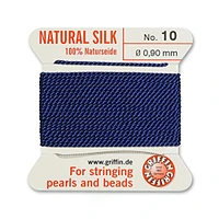 #10 Dark Blue Griffin Silk Bead Cord (2 Meters)