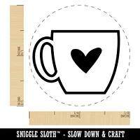 Coffee Love Mug Cup Outline Self-Inking Rubber Stamp for Stamping Crafting Planners