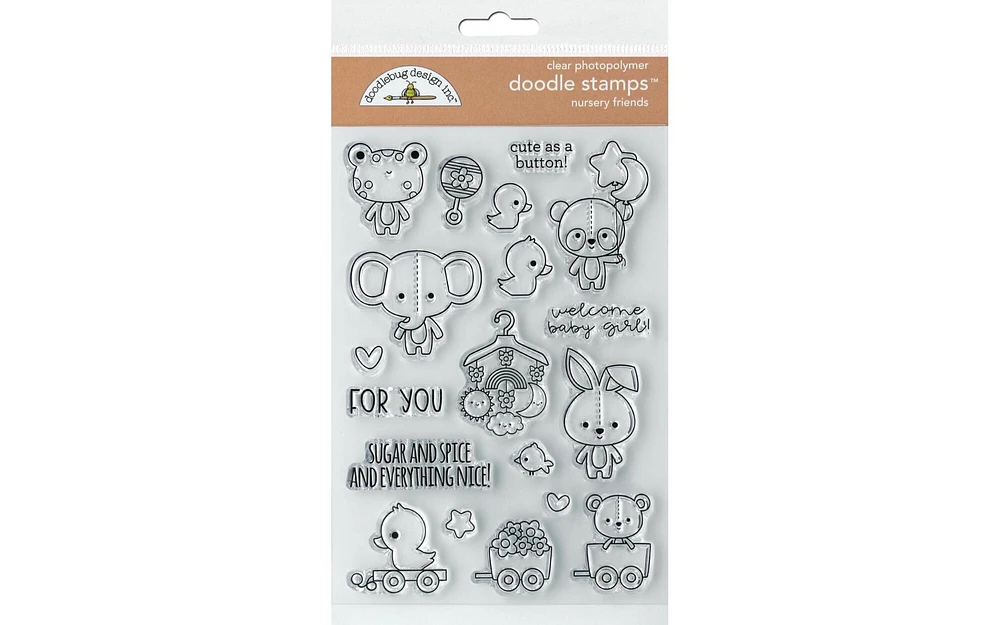 Doodlebug Bundle Of Joy Doodle Stamps Nursry Frnds