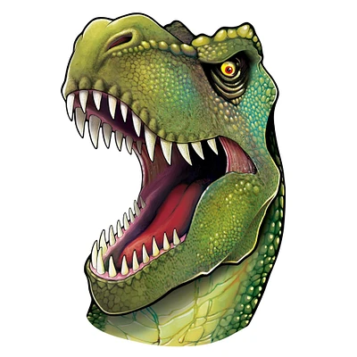 Party Central Club Pack of 12 Green and White Dinosaur Face with Razor Sharp Teeth Party Cutouts Decors 34"