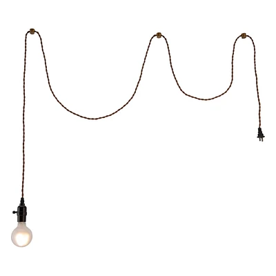 Modern Home 122" Black and Brown Dimmable Ceiling Light Fixture