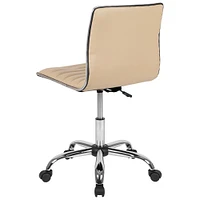 Merrick Lane Amelie Home Office Chair Ergonomic Executive Ribbed Low Back Armless Computer Desk Chair - Base, Frame & Border