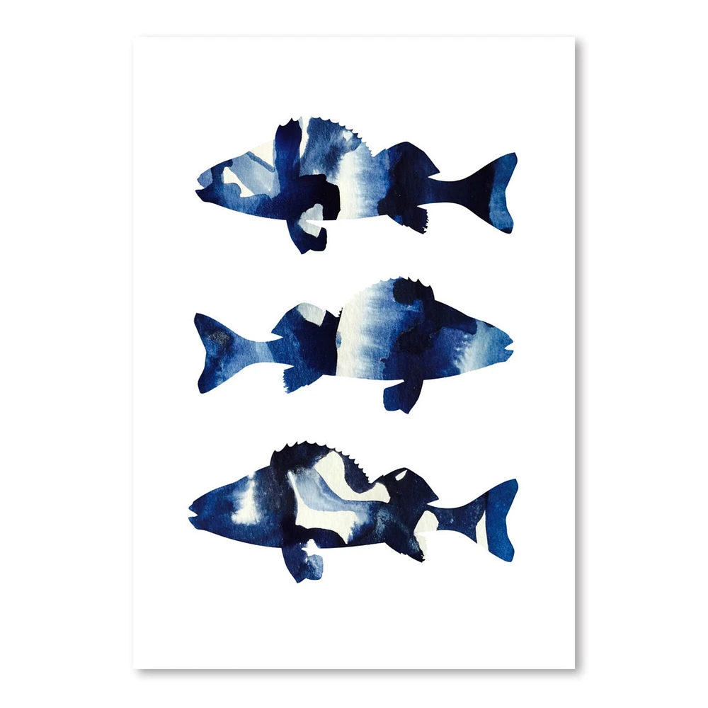 Navy Fish by Lisa Nohren  Poster Art Print - Americanflat