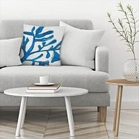 Blue Watercolor Seaweed Painitng 3 Americanflat Decorative Pillow