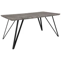 Merrick Lane Maya Rectangular Dining Table - Wood Finish Kitchen Table with Retro Hairpin Legs