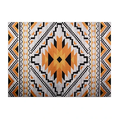 Masada Rugs Ambrose Southwestern Print Accent Rug with Cotton Backing