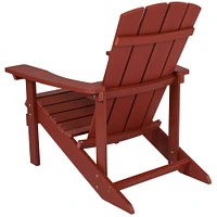 Emma and Oliver Pack Outdoor All-Weather Poly Resin Wood Adirondack Chairs