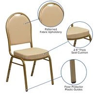 Emma and Oliver Dome Back Stacking Banquet Dining Chair