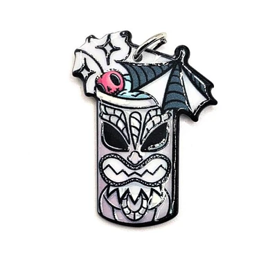 1, 4 or 20 Pieces: Spooky Summer Tiki Mai Tai Drink Charms - Double Sided