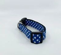 Bow Tie Dog Collar Royal Polka Dot Pet Collar Adjustable Sizes XS, S, M, L, XL
