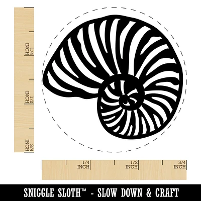 Nautilus Beach Sea Shell Self-Inking Rubber Stamp Ink Stamper for Stamping Crafting Planners