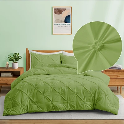 Peace Nest All Seasons Down Alternative Comforter Set, Pinch Pleat Design