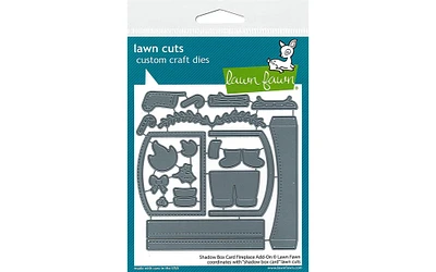 Lawn Fawn Lawn Cuts Die Shadw Box Card FireplaceAO